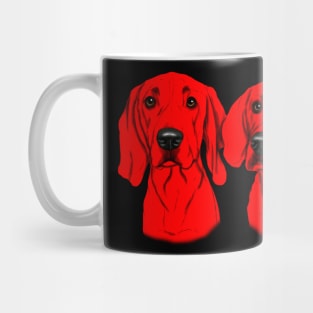 two red dogs Mug